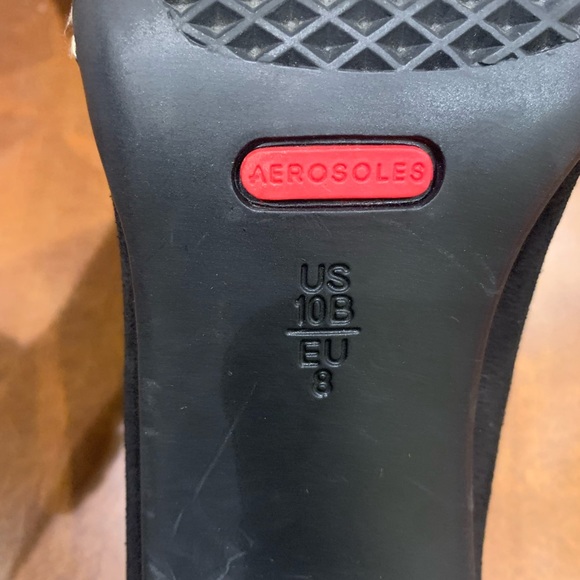 Aerosoles “Road Snap” black suede heels - 10 - Picture 8 of 10